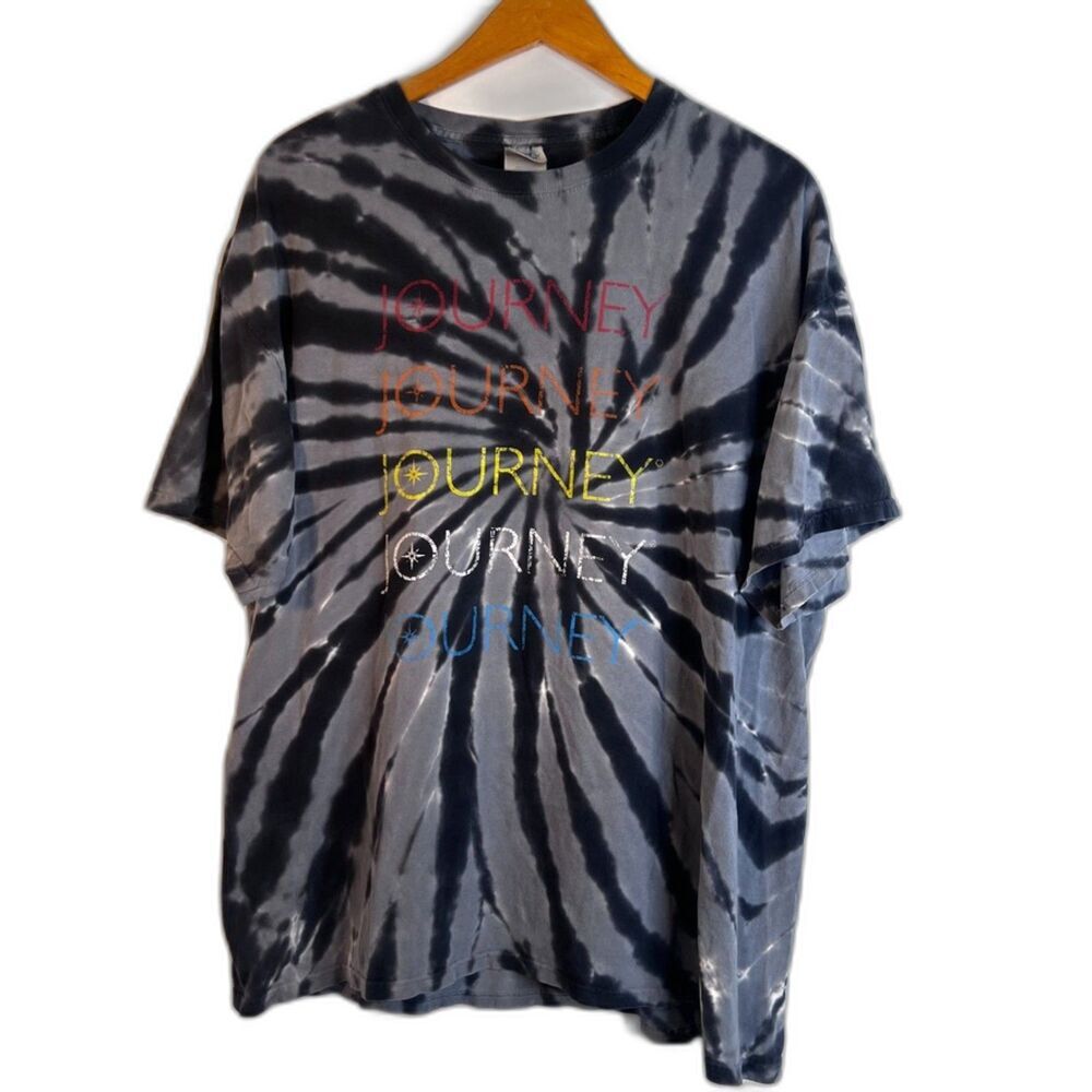 Journey Band Tshirt Tie Dye VTG Single Stitch Port & Company Size XL Unisex‎